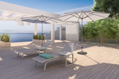 Nowinki w ogrodzie -parasol ogrodowy z oświetleniem LED